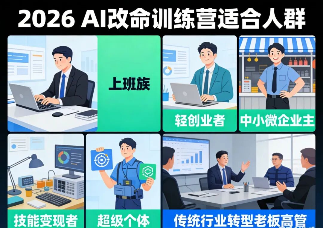 2026Ai改命，3天2晚免费OPC创业培训闭门会，自己仅承担499元吃住场地资料费。仅限100席，谢绝空降。