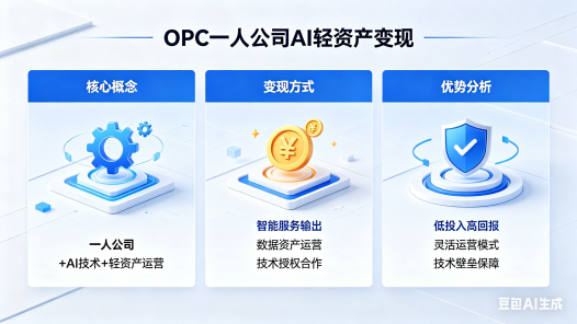 OPC一人公司AI轻资产变现