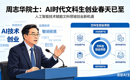 周志华院士称 AI 时代文科生创业春天已至
