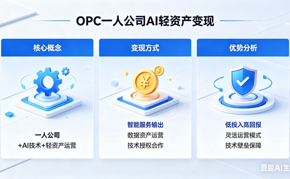 OPC一人公司AI轻资产变现