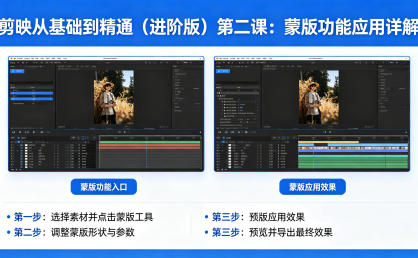 剪映从基础到精通（进阶版）第二课：蒙版功能应用详解