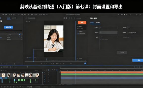 剪映从基础到精通（入门版）第七课：封面设置和导出