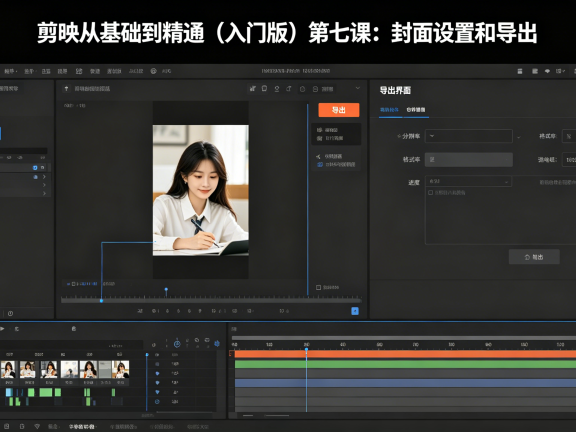 剪映从基础到精通（入门版）第七课：封面设置和导出