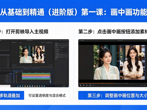 剪映从基础到精通（进阶版）第一课：画中画功能详解