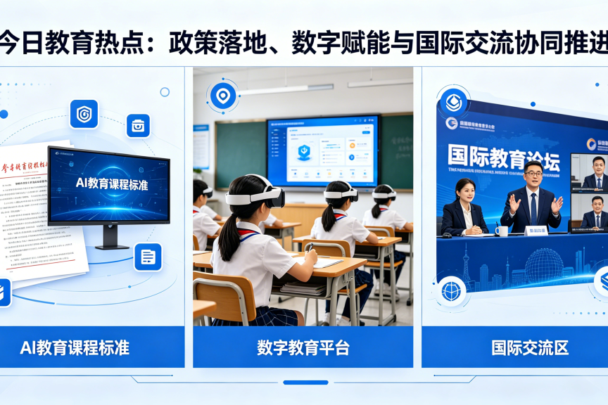 聚焦今日教育热点：政策落地、数字赋能与国际交流协同推进