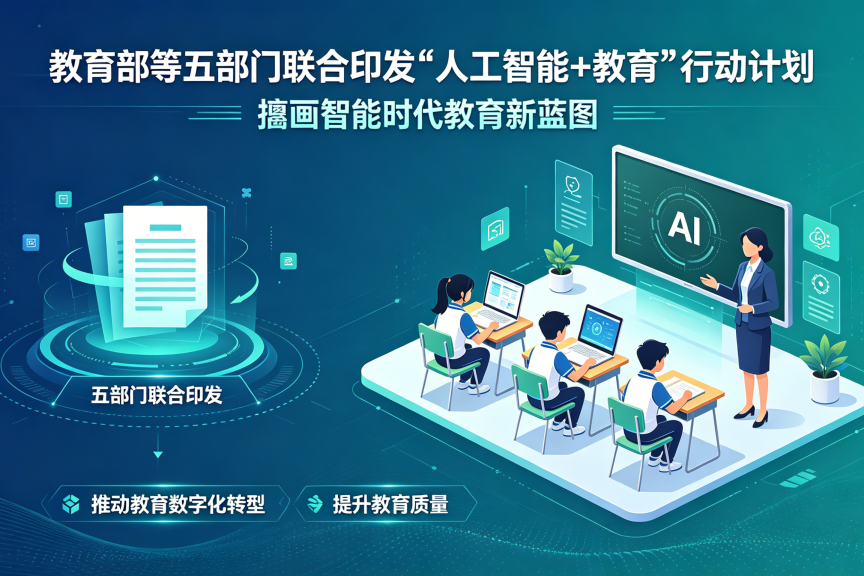 教育部等五部门联合印发《“人工智能+教育”行动计划》——擘画智能时代教育新蓝图