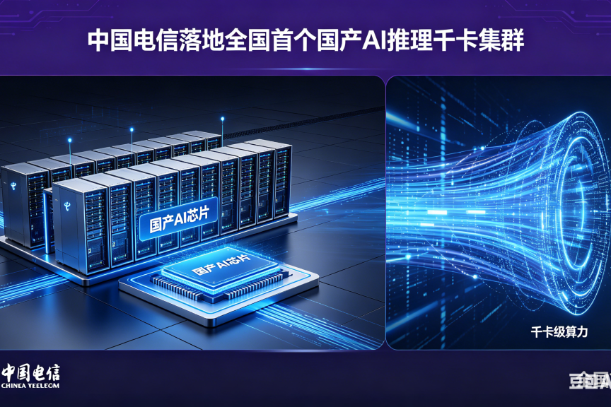 中国电信落地全国首个国产AI推理千卡集群