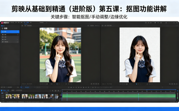 剪映从基础到精通(进阶版)第五课:抠图功能讲解