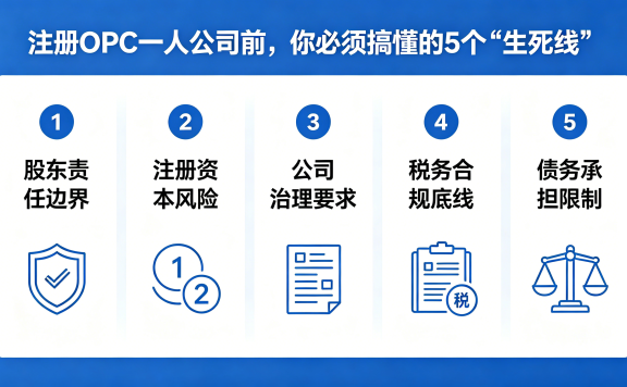 注册OPC一人公司前，你必须搞懂的5个“生死线”