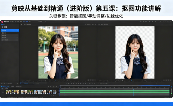 剪映从基础到精通（进阶版）第五课：抠图功能讲解