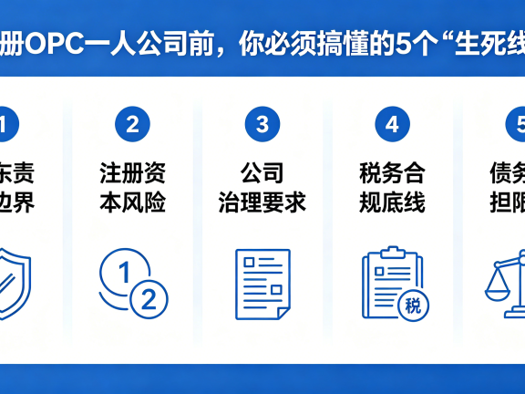 注册OPC一人公司前，你必须搞懂的5个“生死线”