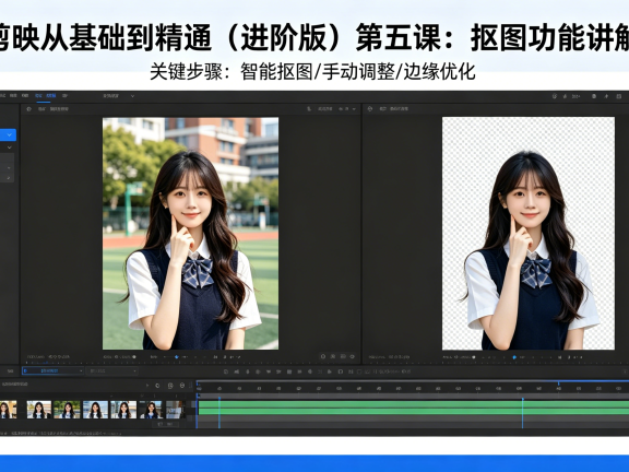 剪映从基础到精通（进阶版）第五课：抠图功能讲解