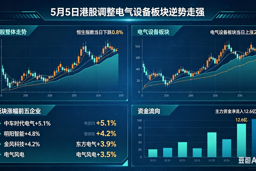 5 月 5 日港股调整电气设备板块逆势走强