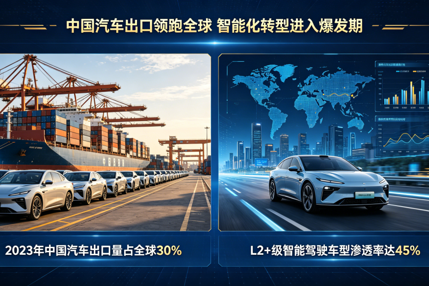 中国汽车出口领跑全球 智能化转型进入爆发期