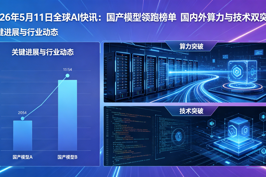 全球 AI 快讯：国产模型领跑榜单 国内外算力与技术双突破