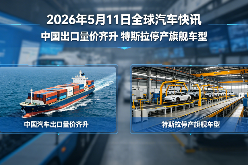 全球汽车快讯：中国出口量价齐升 特斯拉停产旗舰车型