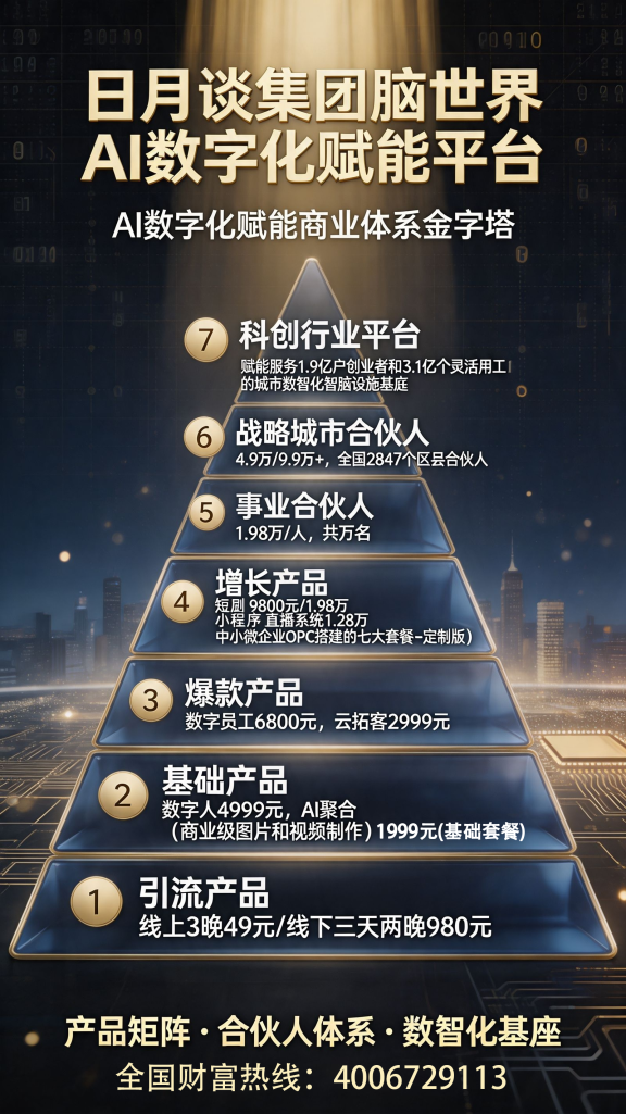 日月谈集团·脑世界:构筑AI数字化赋能平台的财富金字塔